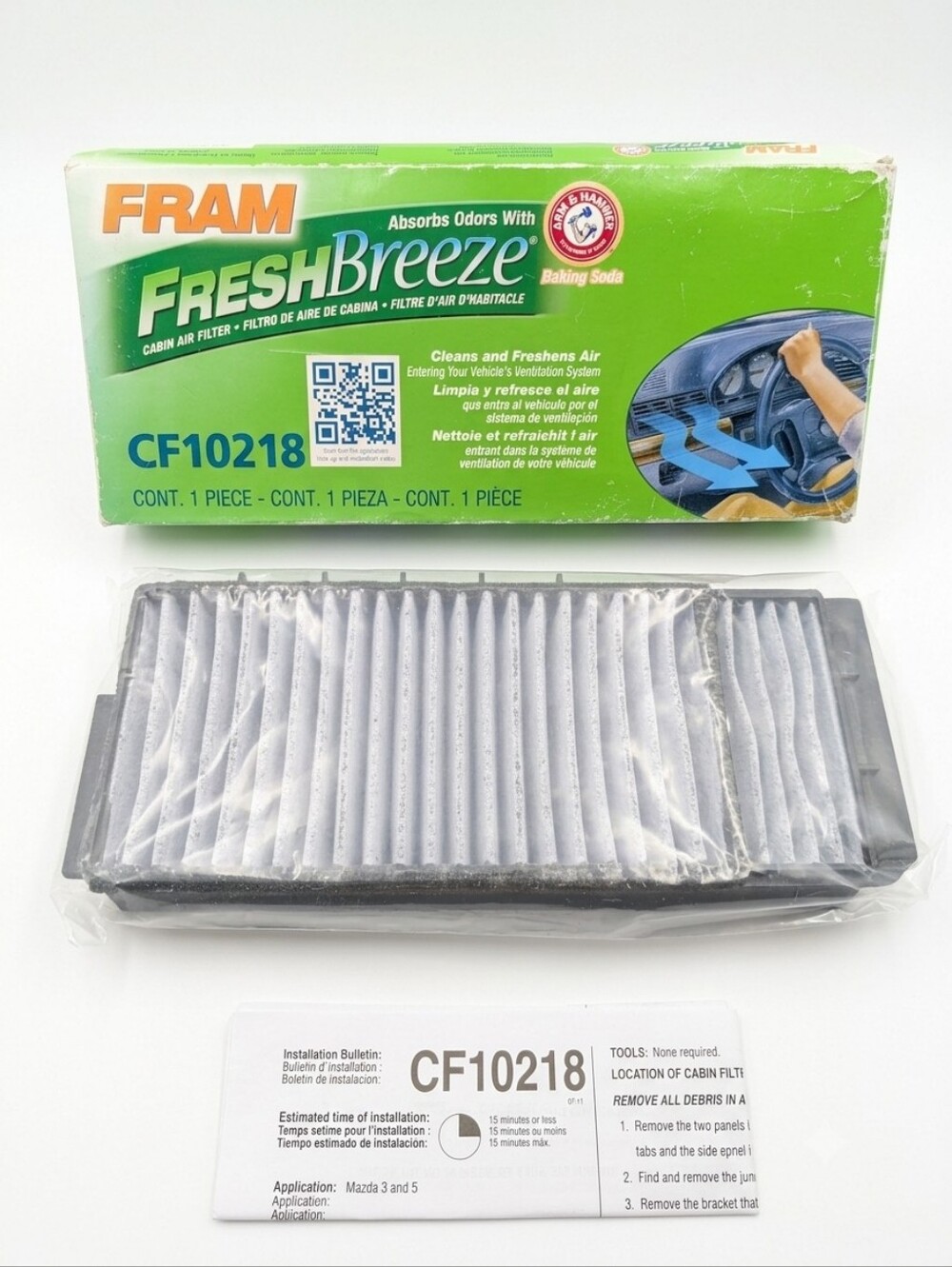 CF10218 FRAM Fresh Breeze Cabin Air Filter (NEW - SEALED)
